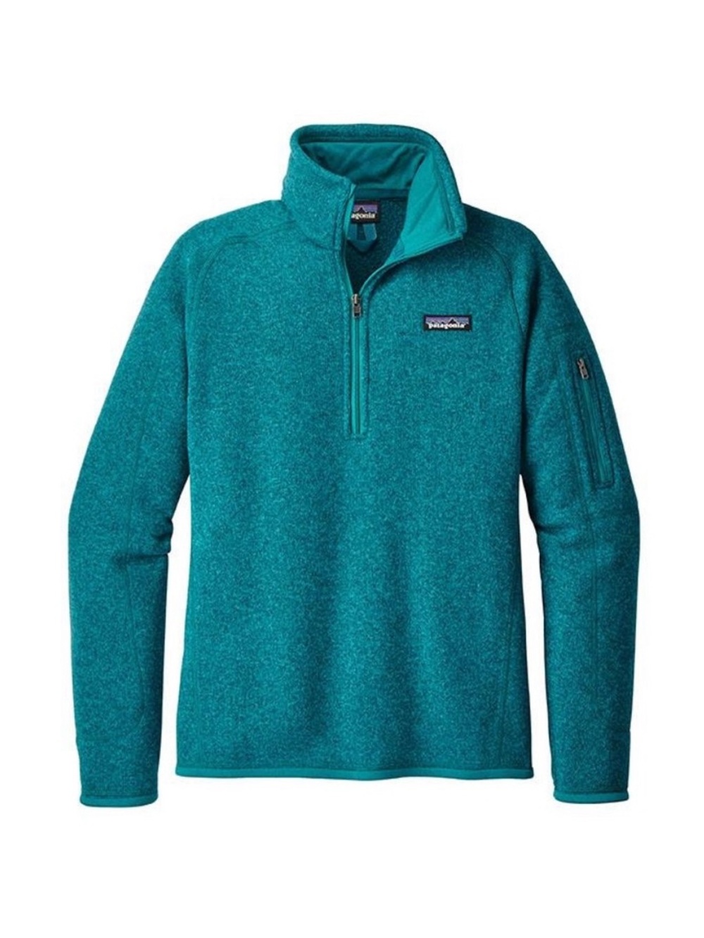Patagonia Better Sweater Women's 1/2 Zip Fleece Jacket Green Blue Teal Medium